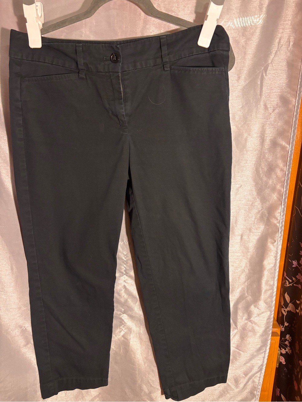 LOFT Navy Cropped Pants - Original Crop